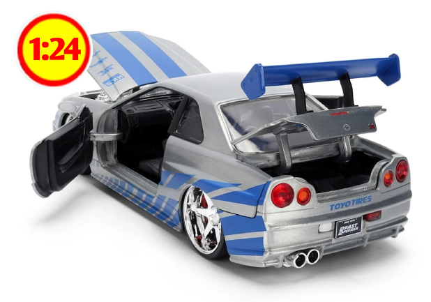 NISSAN SKYLINE GT-R COLOR PLATA BRUSH FINISH 1/24 RAPIDOS Y FURIOSOS 1/24  — foto 4
