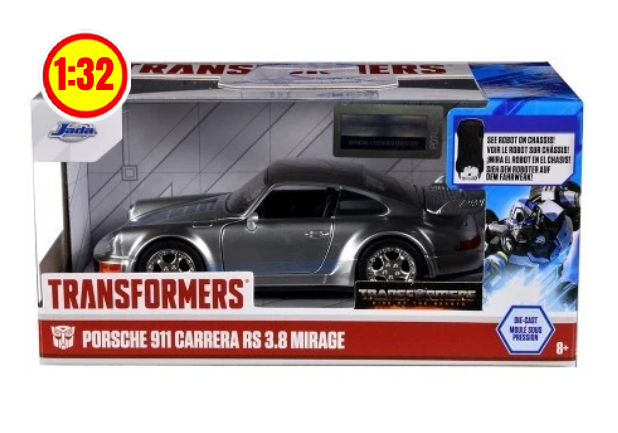 JADA TRANSFORMERS PORSCHE 911 CARREREA RS 3.8 MIRAGE 1/32 PLATA — foto 4